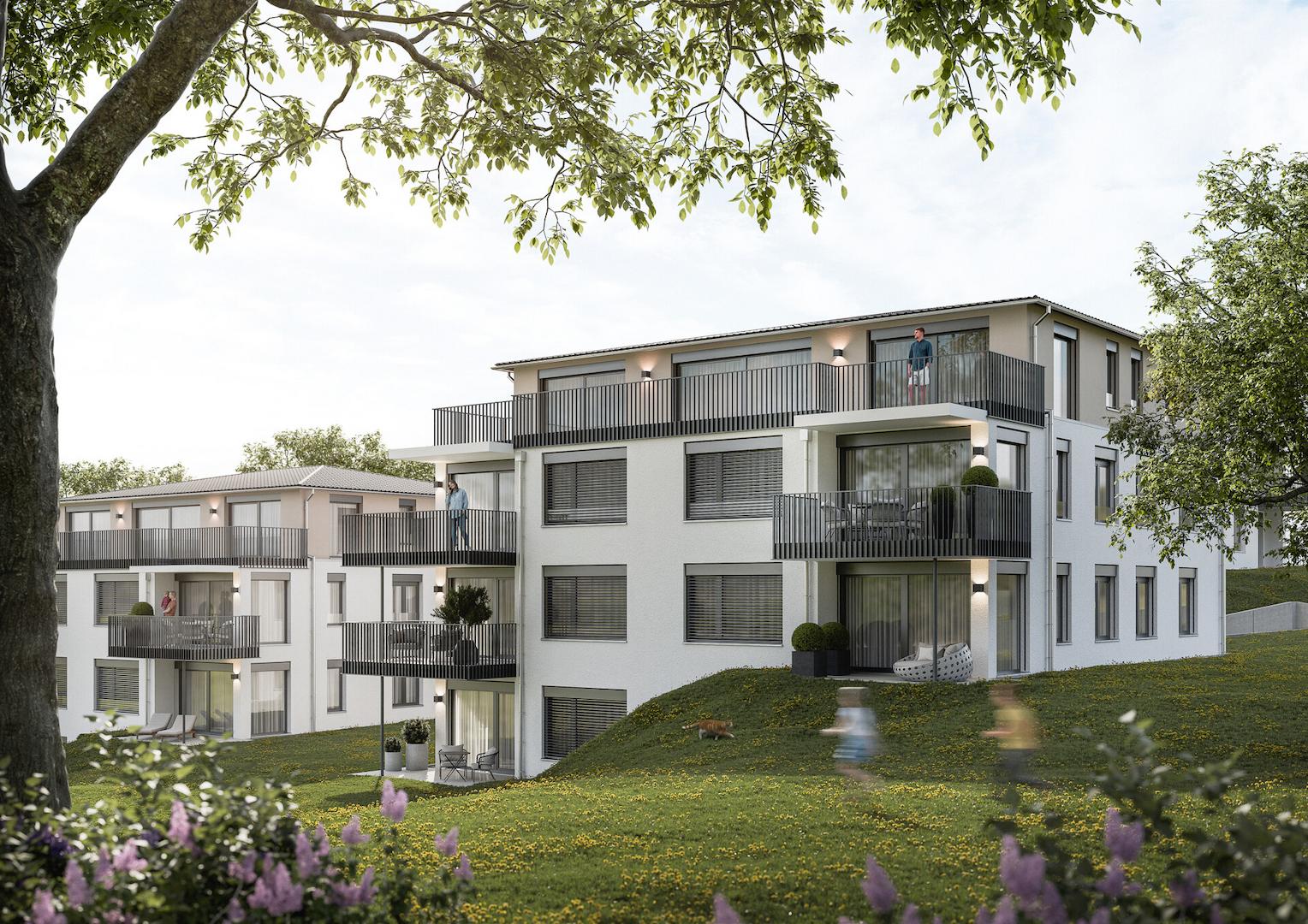 Visualisierung Südostansicht Haus D