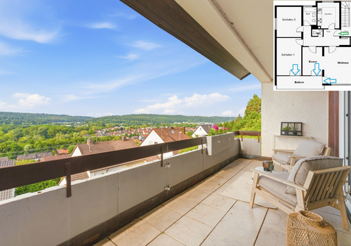 Sonnenbalkon mit Panoramablick