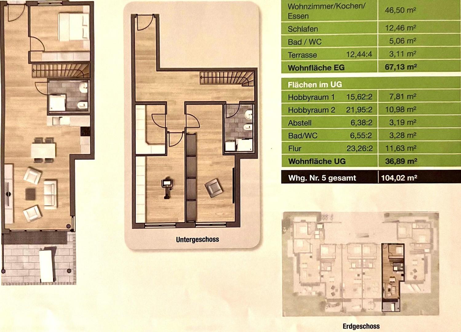 2-Raumwohnung - 2 Etagen