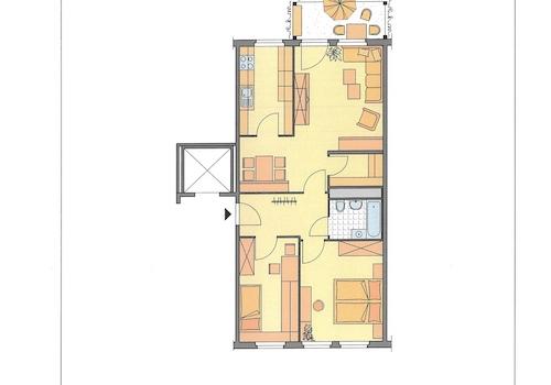 Grundriss mit Möblierung