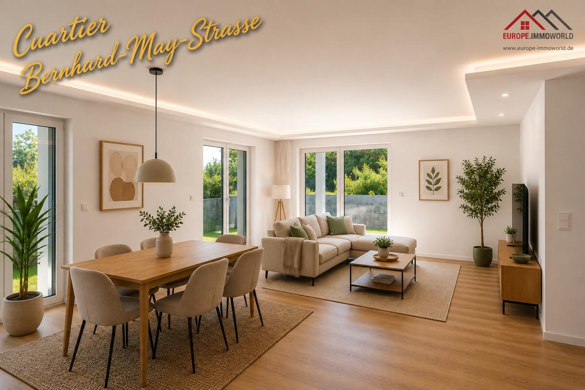 Wohnung EG Wohnzimmer mit Möbel