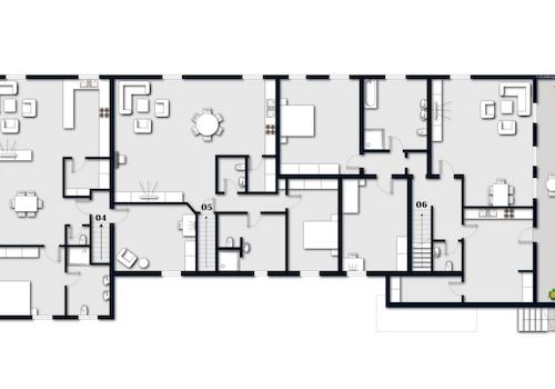 Wohnungsgrundrisse Obergeschoss (nicht (maßstabsgetreu)
