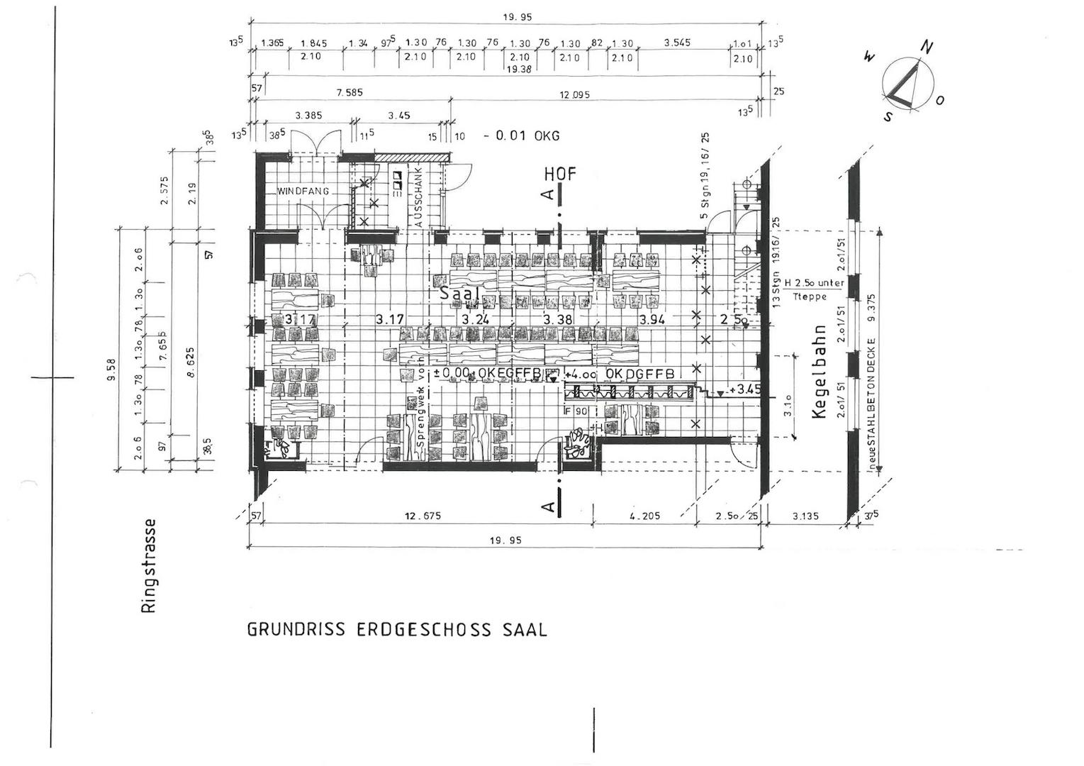 Grundriss EG Saal 2003