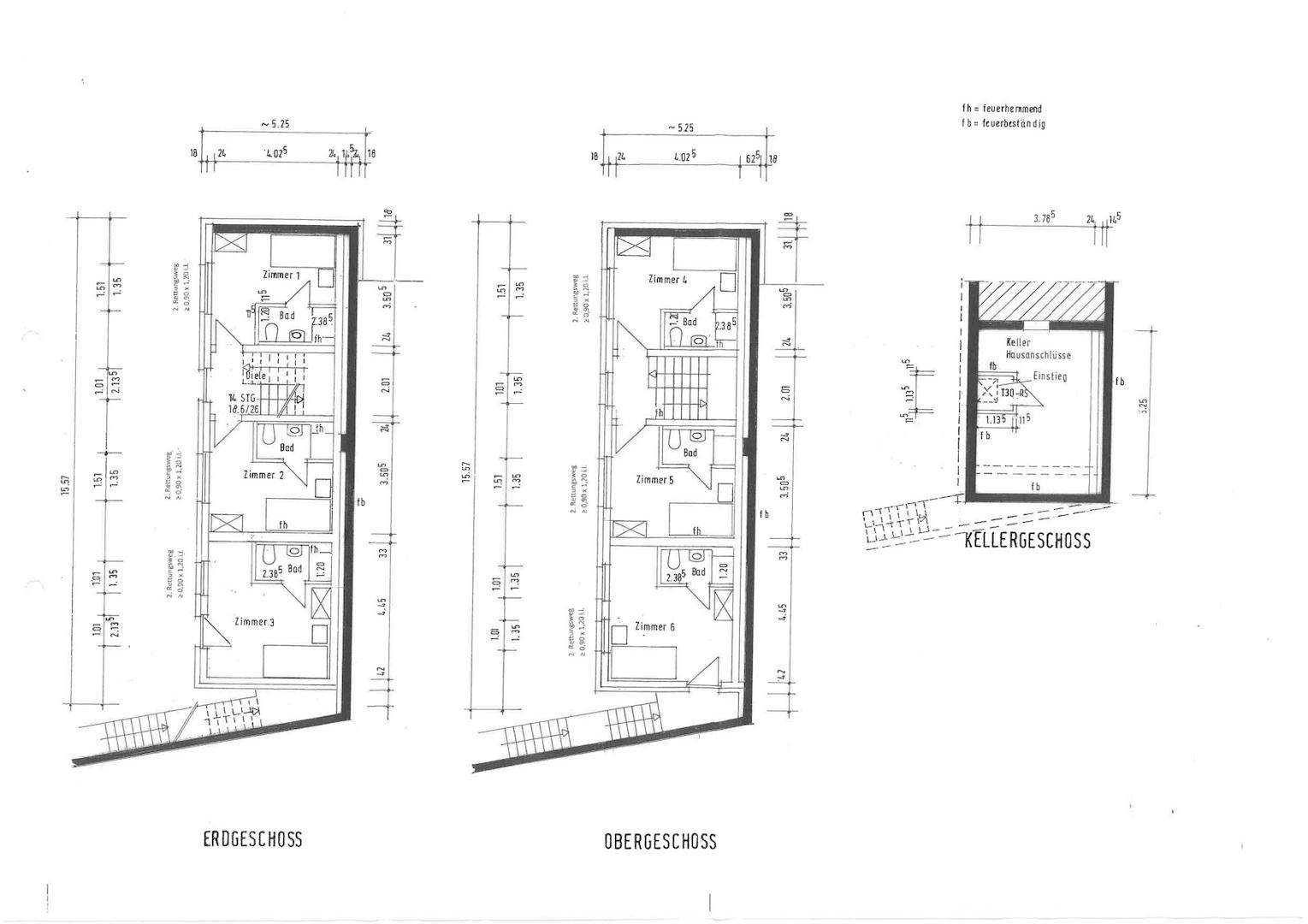 Grundrisse Anbau Hotelzimmer 2022