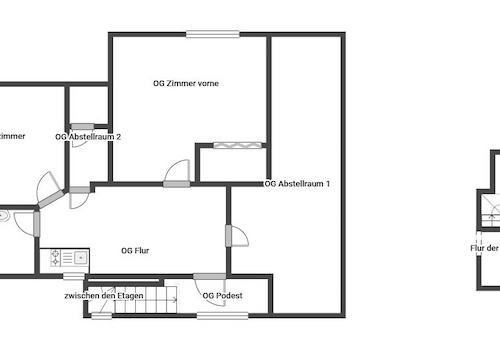 1. Etage - unverbindliche Raumdarstellung