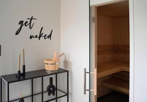Badezimmer mit Sauna