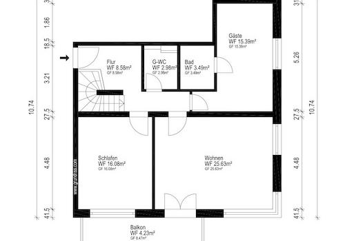 Grundriss Obergeschoss