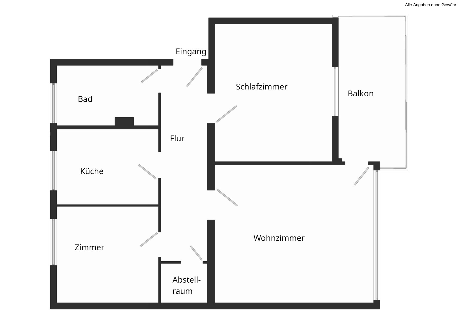 Grundriß der Wohnung