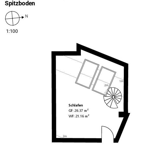 Grundriss Spitzboden