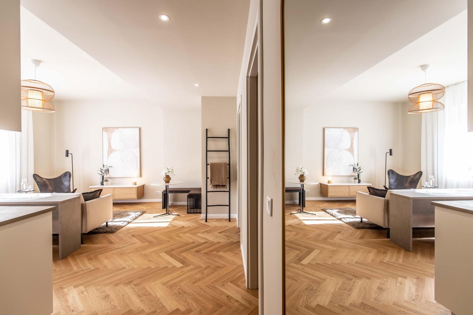 Flur Blick Wohnzimmer 