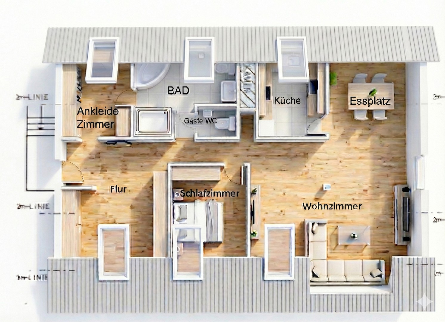 Grundriss 3 D