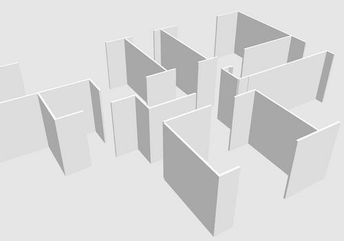 3-D- Raumaufteilung
