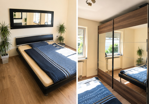 Schlafzimmer möbliert