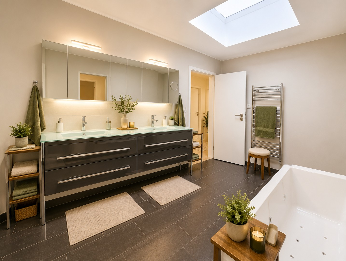 Badezimmer mit Whirlpoolwanne