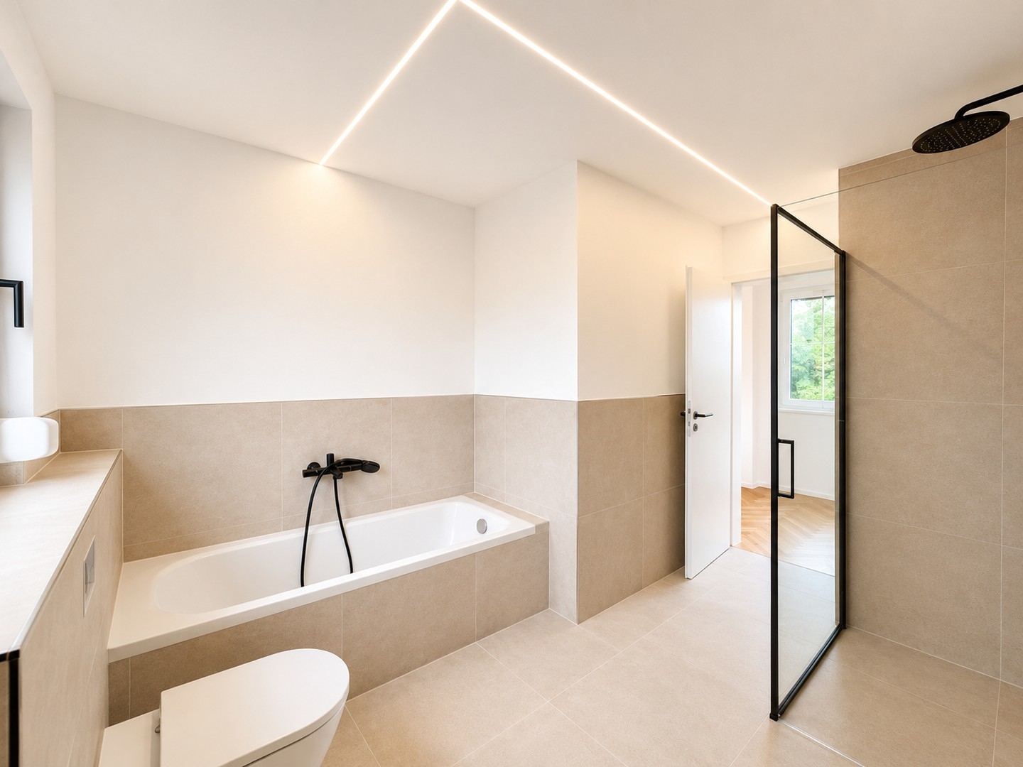 Badezimmer mit Badewanne