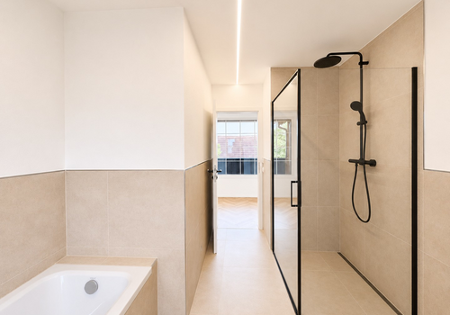 Badezimmer mit Walkin Dusche