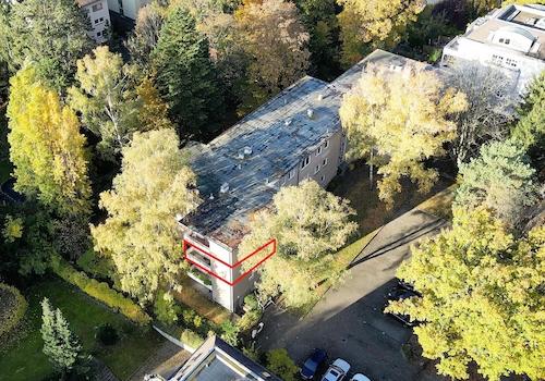 Luftbild mit markierter Wohnun