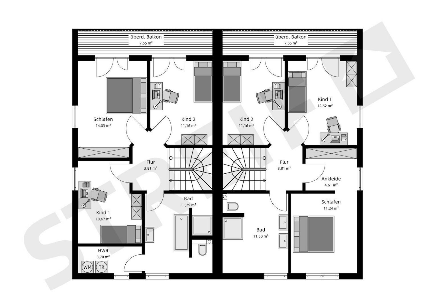 Beispiel Grundriss OG