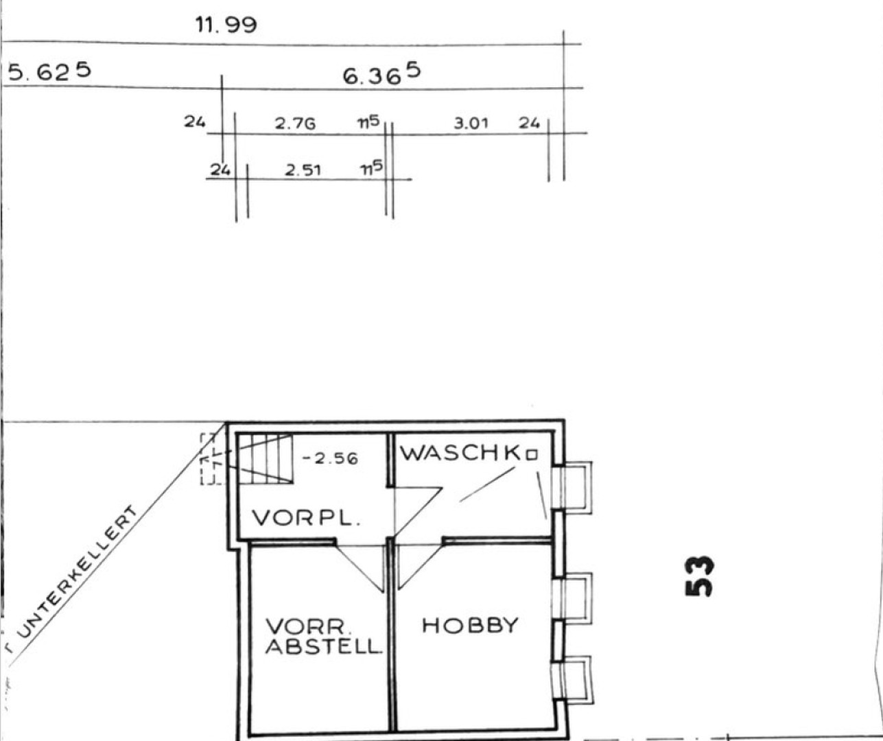Grundriss Keller 