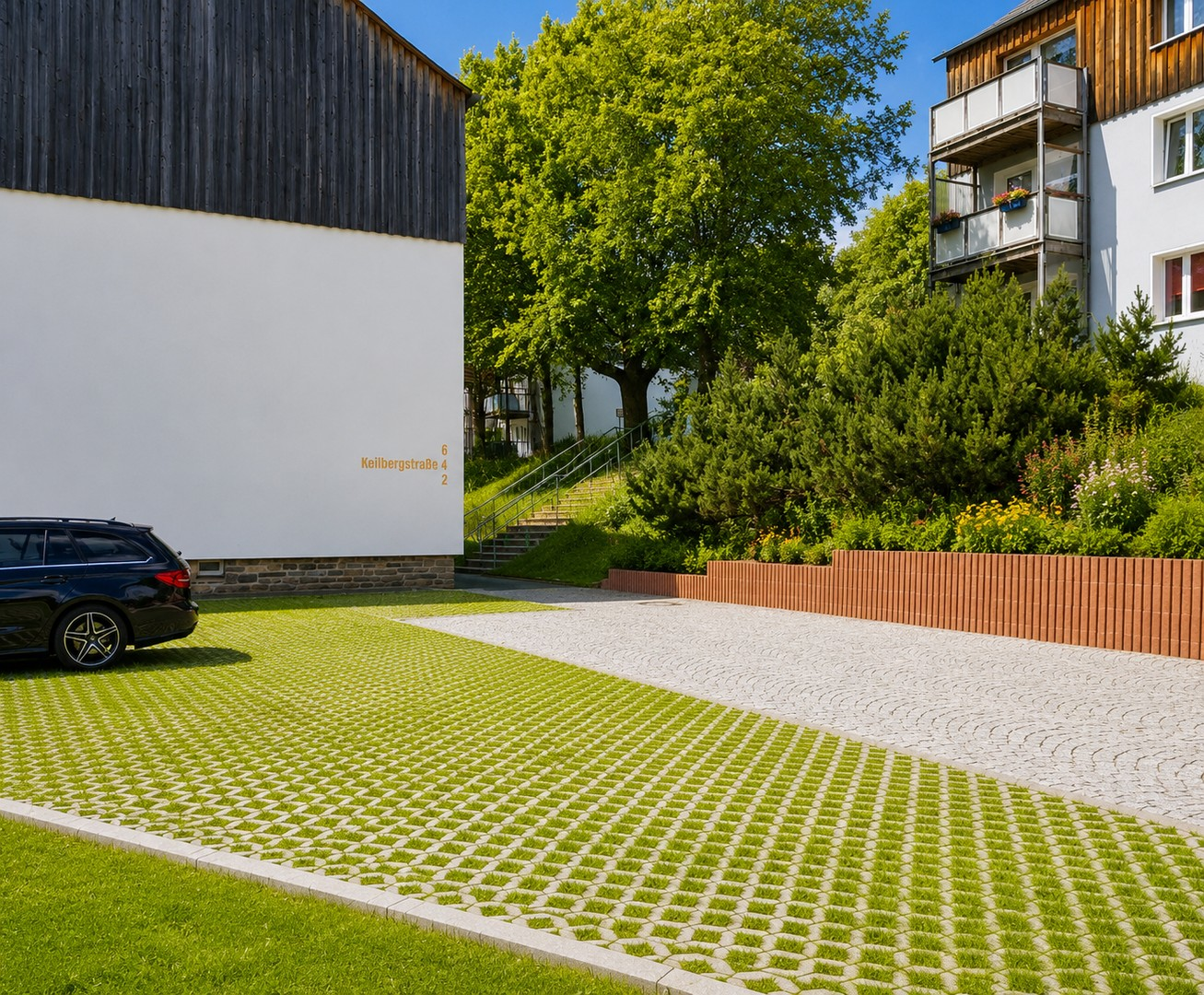 Ansicht Parkplätze