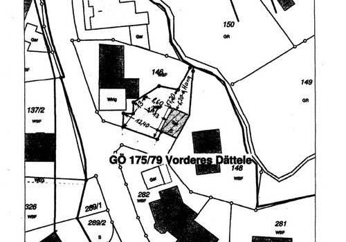 Lageplan mit Maßen