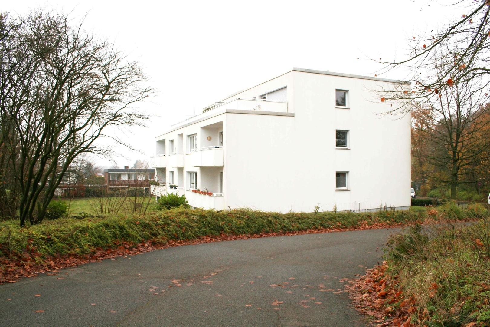 Seitenansicht des Hauses