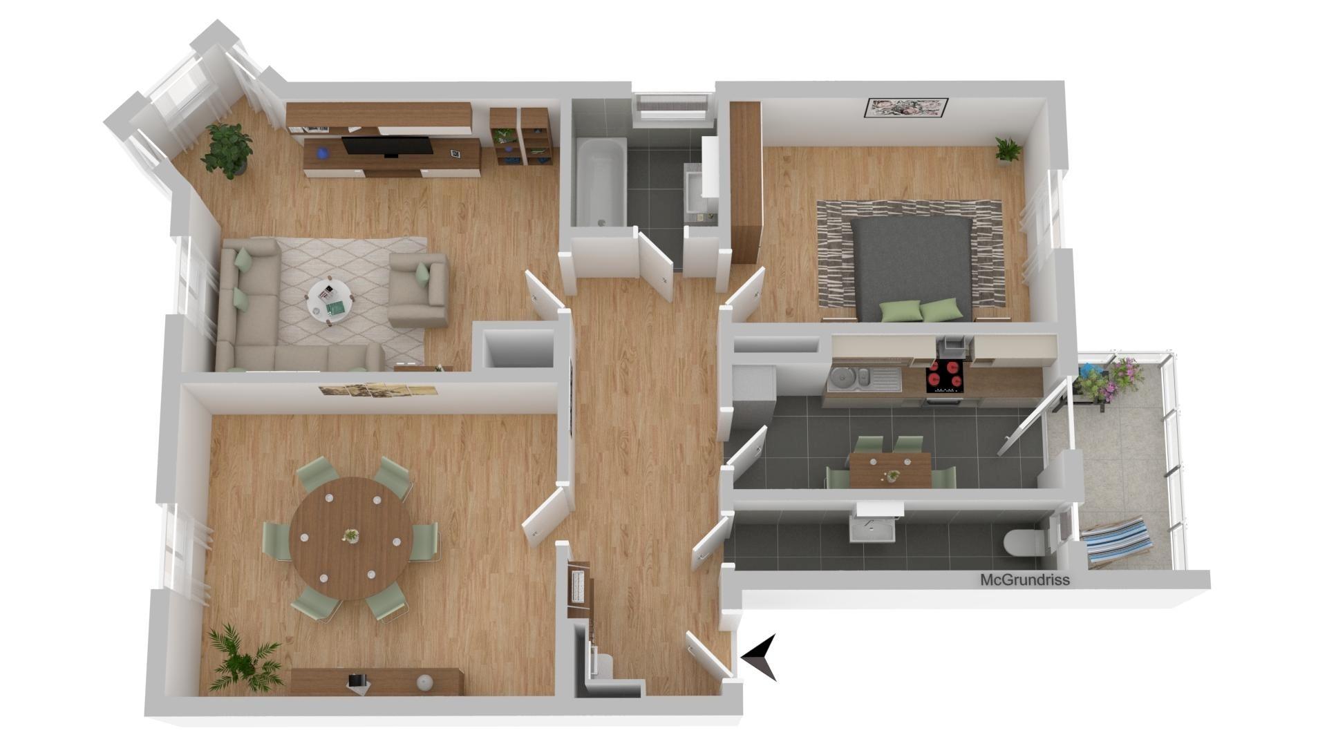 3D Ansicht Grundriss