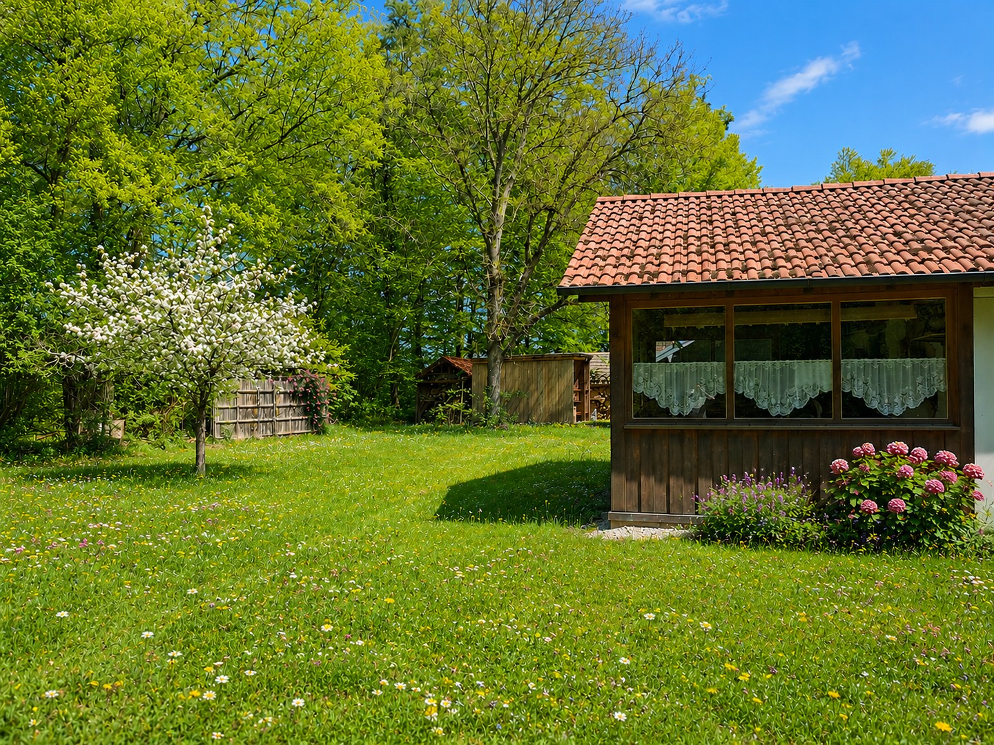 Blick R. Freisitz/Carport