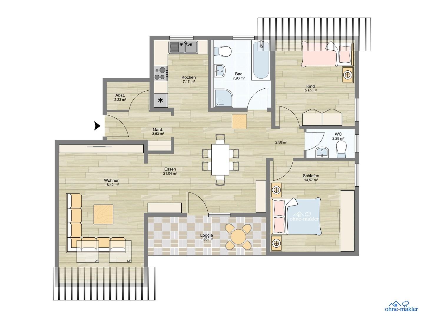 Wohnungsgrundriss