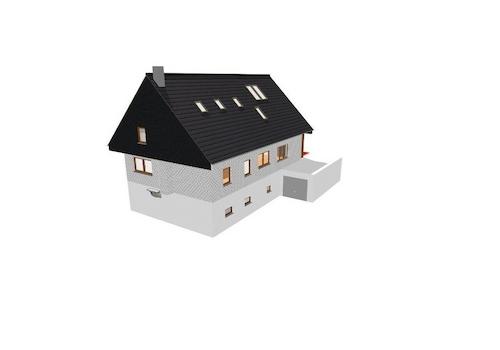 Straßenseite und Garage 3D