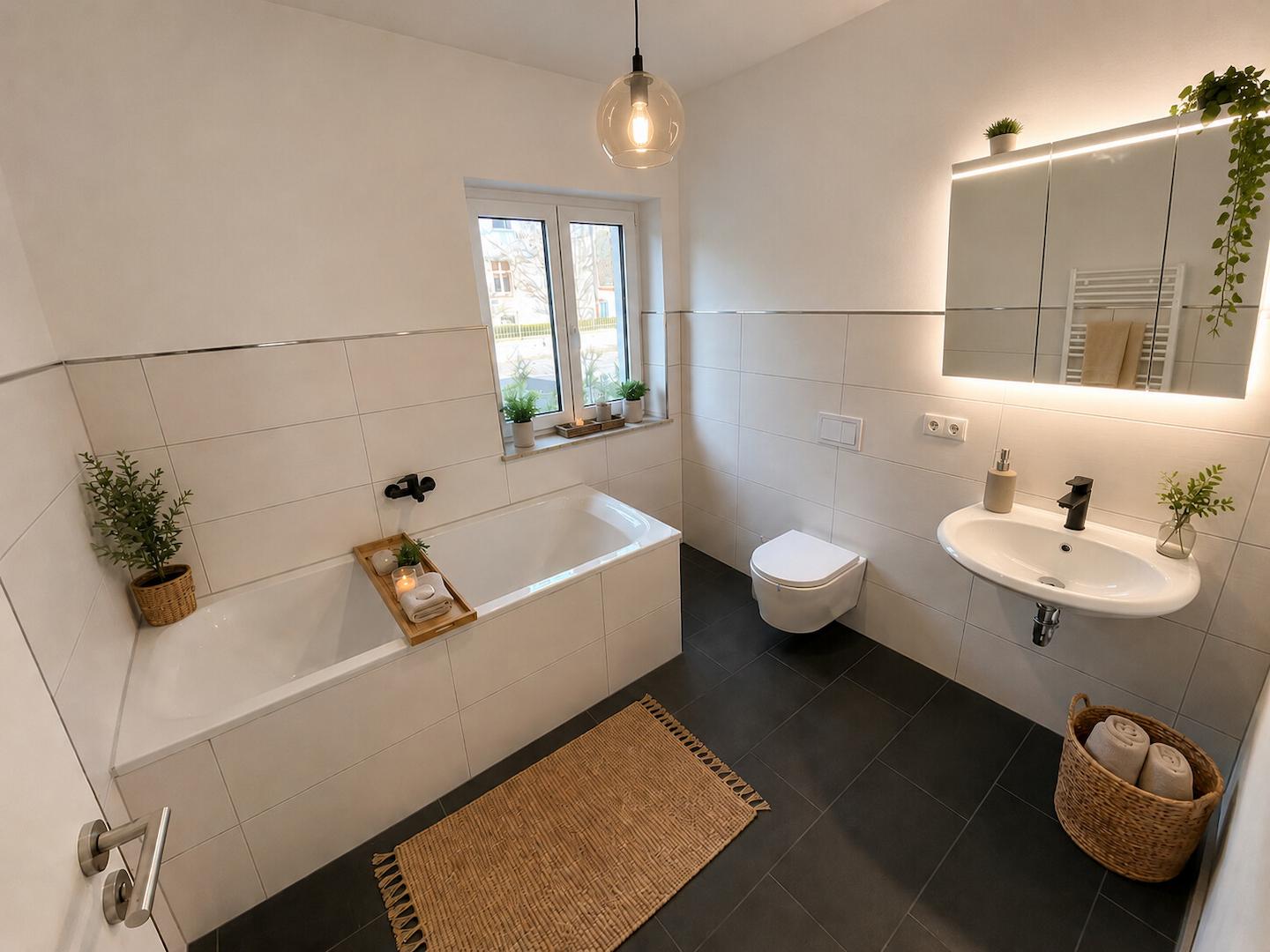 So könnte Ihr Badezimmer aussehen. (KI-generiert)