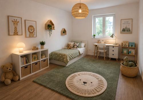 So könnte Ihr Kinderzimmer aussehen. (KI-generiert)