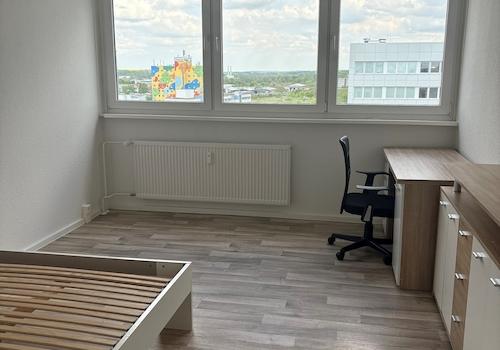 Möbliertes Wohn- und Schlafzimmer