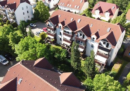 Eigentumswohnung | Luftbild - Blick zum Gebäude