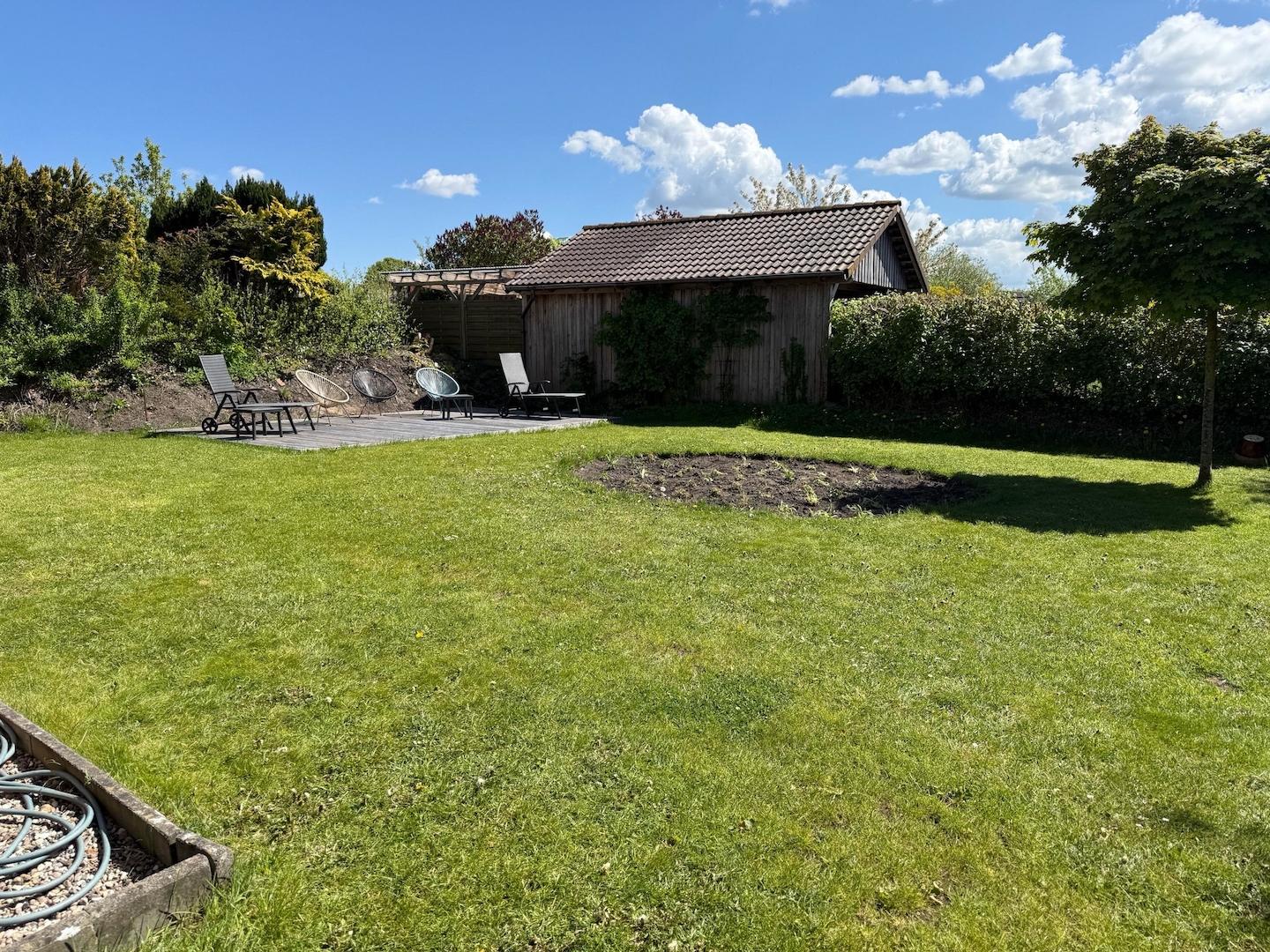 Südlich ausgerichteter Garten