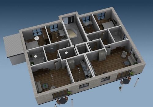 3D-Ansicht Erdgeschoss