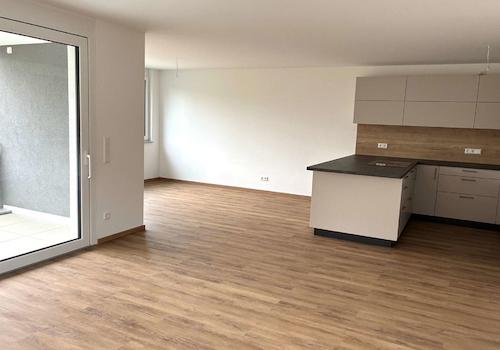 Wohnzimmer mit Küche