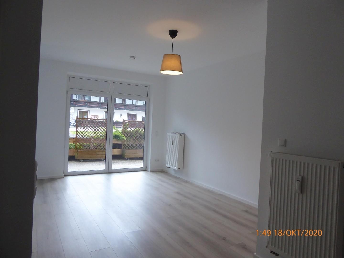 offener Wohnbereich an Terrass