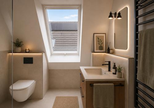 Badezimmer oben - virtuell erstellt