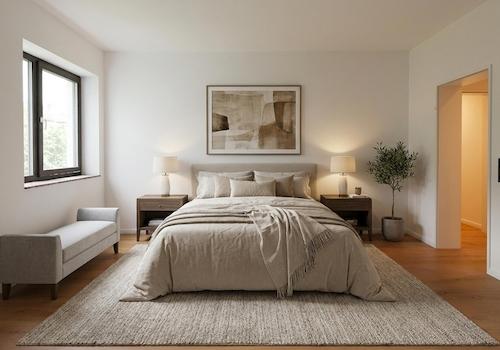 Schlafzimmer möbliert