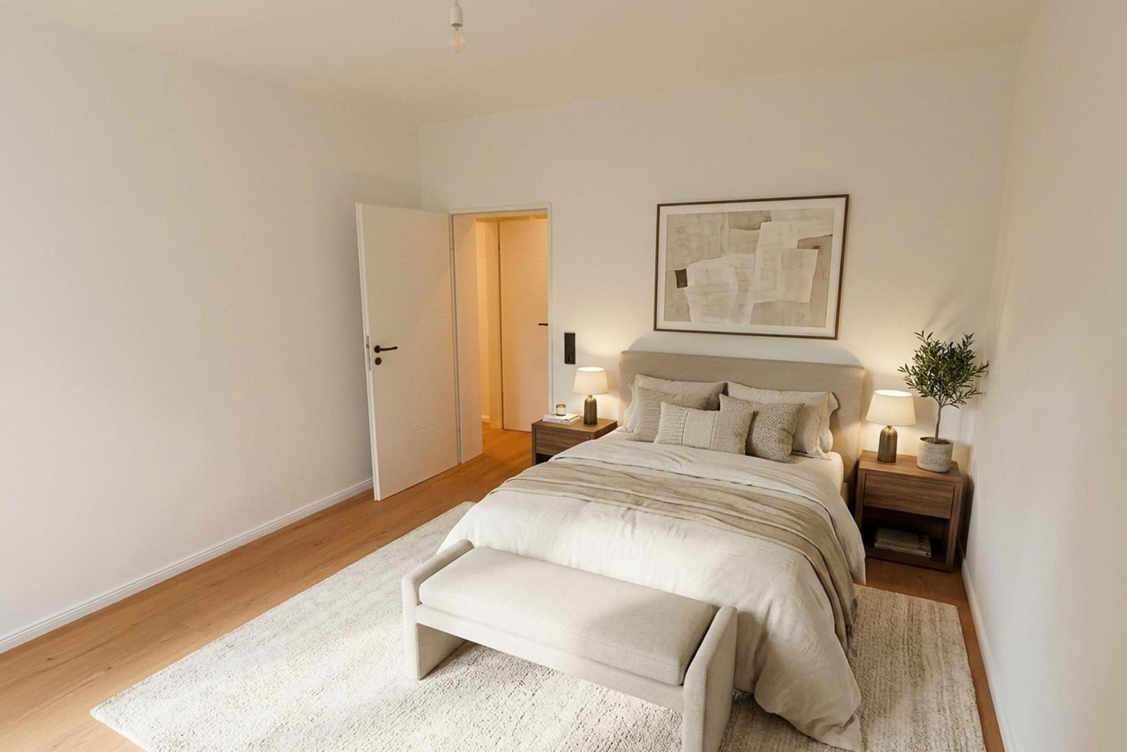 Schlafzimmer möbliert