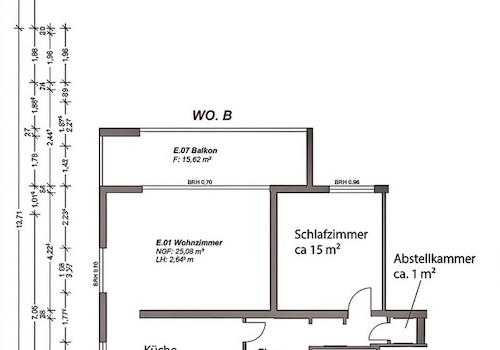 Grundriss der Wohnung