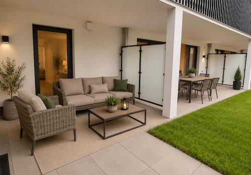 Terrasse - virtuell eingerichtet