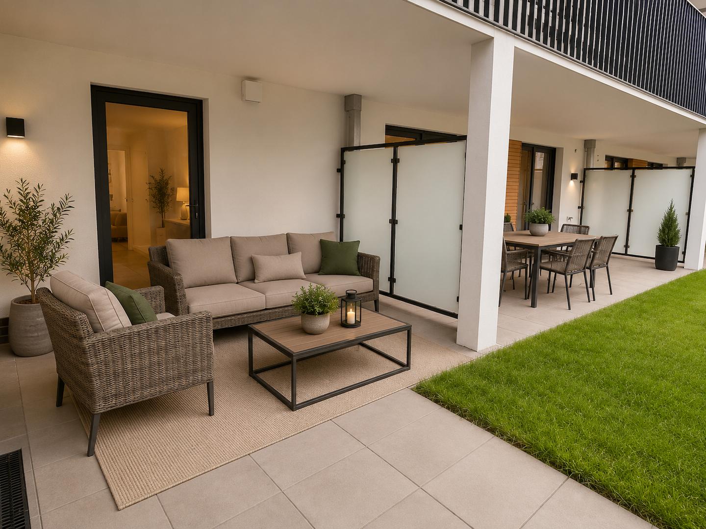 Terrasse - virtuell eingerichtet