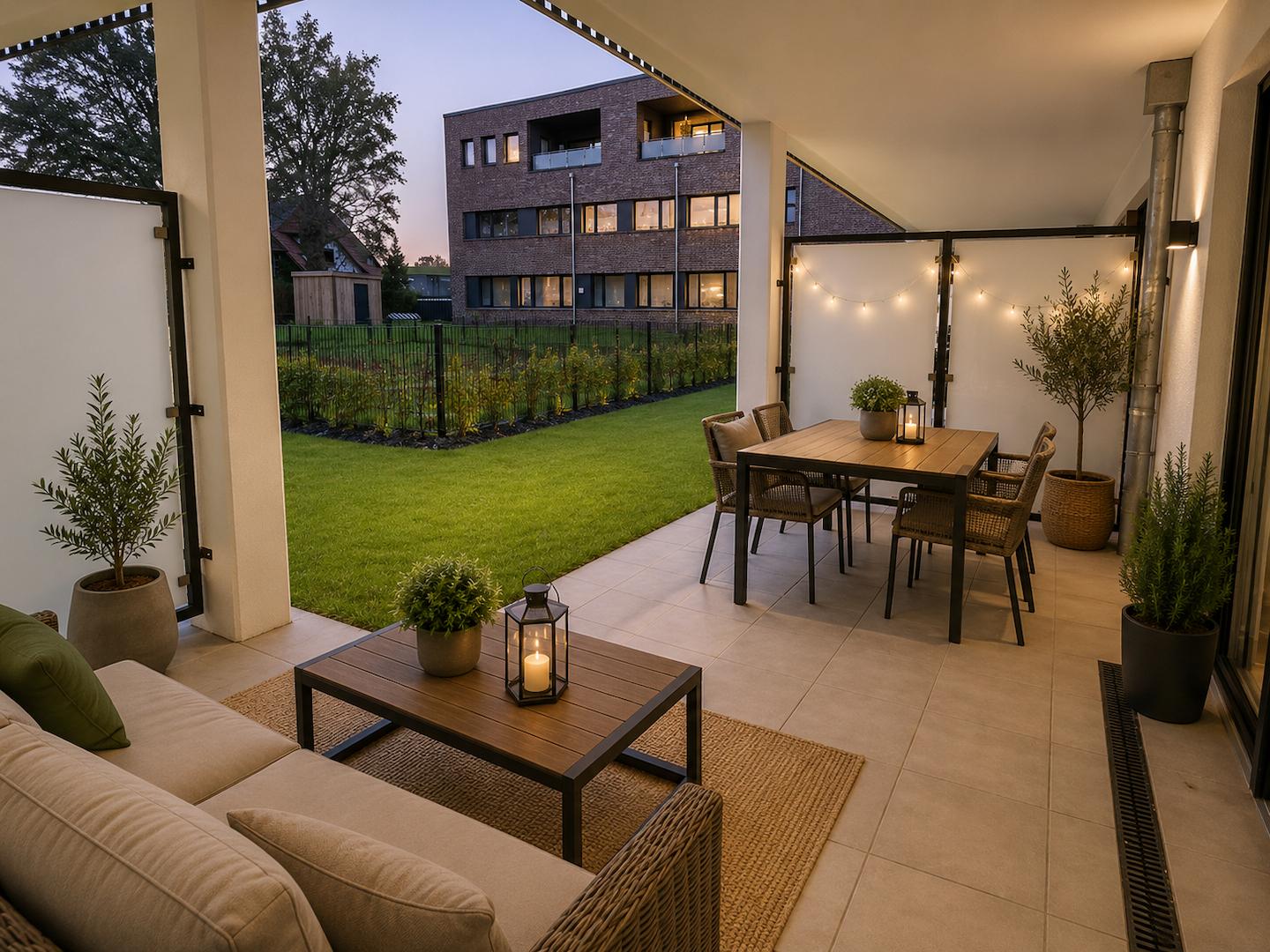 Terrasse - virtuell eingerichtet