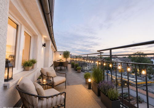 Dachterrasse KI generiert