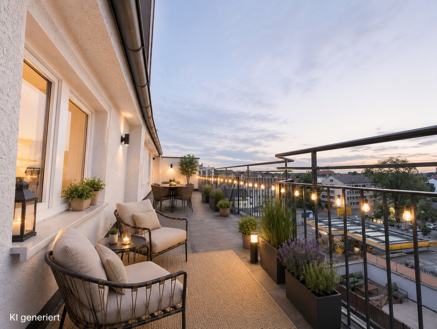 Dachterrasse KI generiert