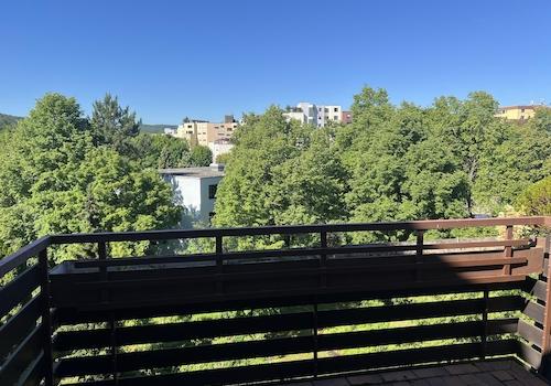 Blick vom Balkon