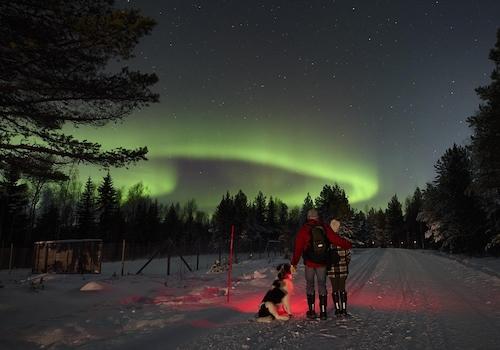 Spaziergang unter Nordlicht