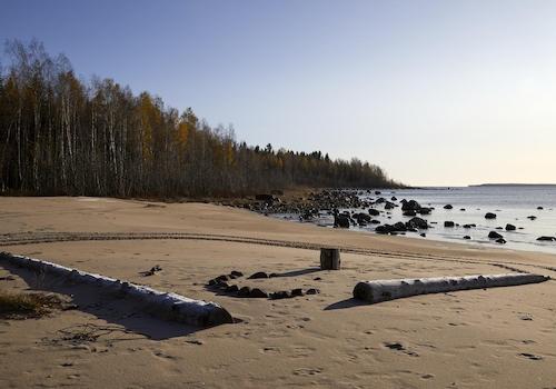 einsame Bucht auf der Insel